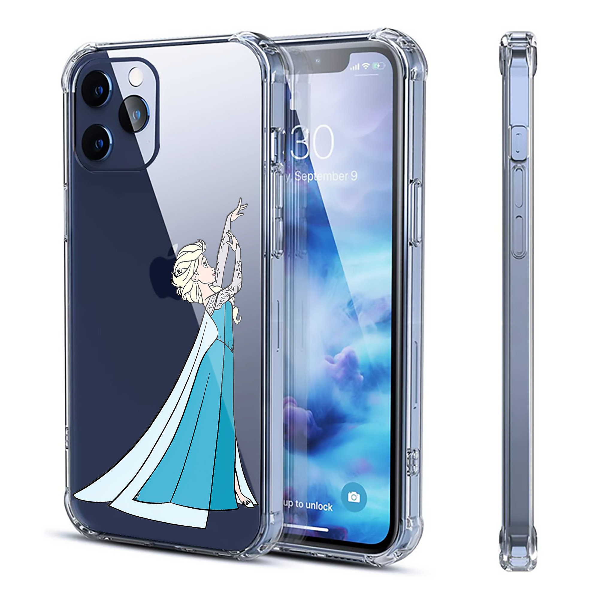 （画像用） アナと雪の女王 アンナ エルサ Frozen Anna Elsa 【iPhone 12シリーズ対応】透明スマホケース（クリアソフトケース）